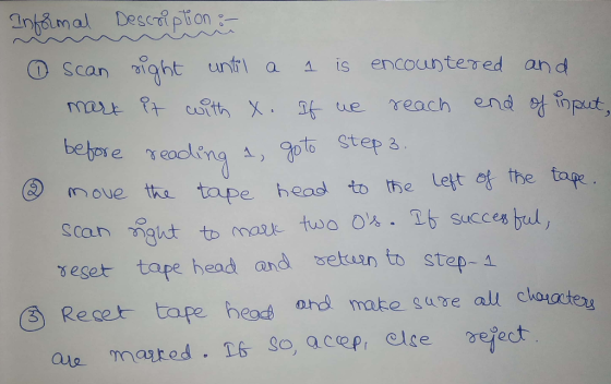 Infaat Descrpion Scan laht untr a is encountered and mart t cth X f ue reach end put, bebose eooing , goto Step 23 1ove the t