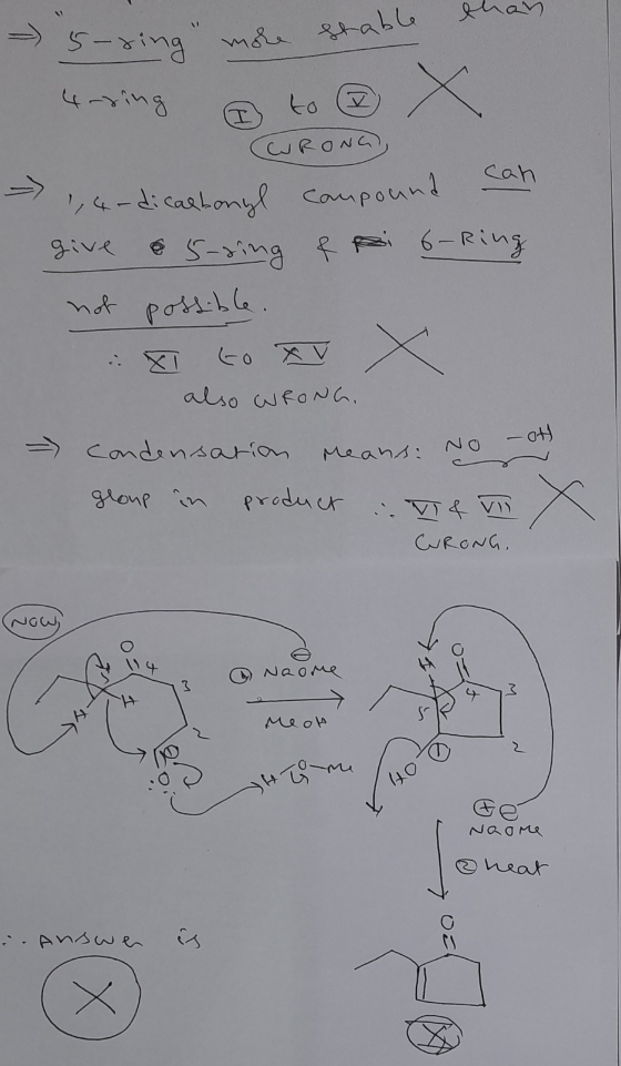 - 5-ring more stable -) I cah 4-ring to WRONG 1,4-dicarbonyl compound give • 5-ring & Bi 6-Ring not XI to XV X also WRONG, po