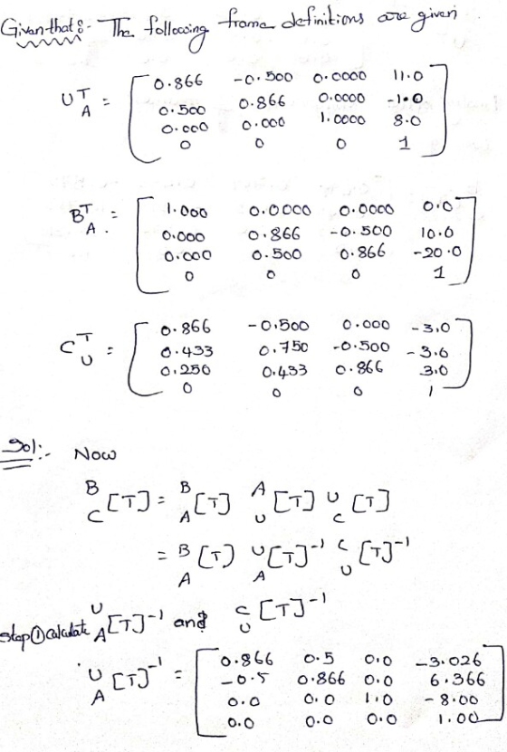 Given that - Gersthely The following from definitions or guari w - A T to.866 -0. Soo oooo 11:00 0.500 0.866 0.0000 -1.0 0.00