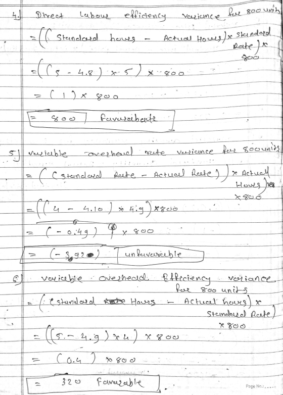 ܝܬܐ Direct Labour efficiency - (( standene heuves (Cs 4.8) :*:5 ) x:800 variance for for 800 800 unity Actual Hoces)x Standar