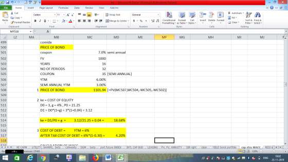 ke - Microsoft Excel (Product Activation Failed) Add-Ins File Home Insert Page Layout Formulas Data Review View - 2x % Cut Σ