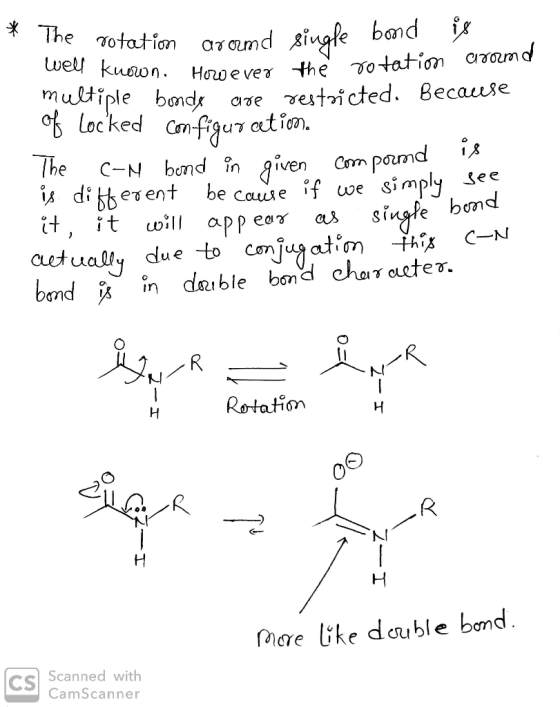 * The rotation aroumd single bond u kuern. However the rotation aroumd multiple bonds are restricted. Because of locked confi