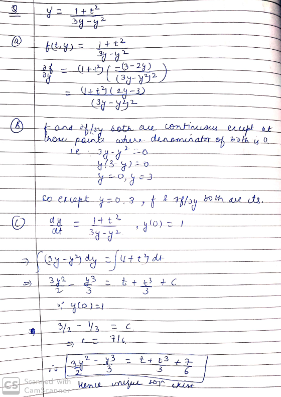 ч у = 1+* 24 -- 0 +t4) = - 7 (3y-y? ) (+ +( 24-3). (31 — 12- k and of/oy both are continuous except at those point where deno