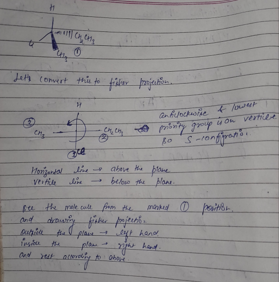 H 111) en el © Y Lette comment this to fisher projection. и chz Ch Cho anklockwise & lowest printy group is on vestibe s-conf