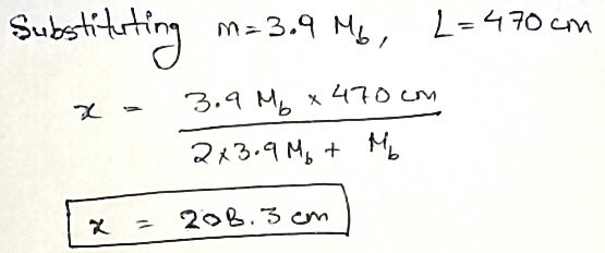 Substituting m= 3.9 Mb, L=470 cm x - 3.44 x 470 см 233-49, + Н. - 2,0.5 см