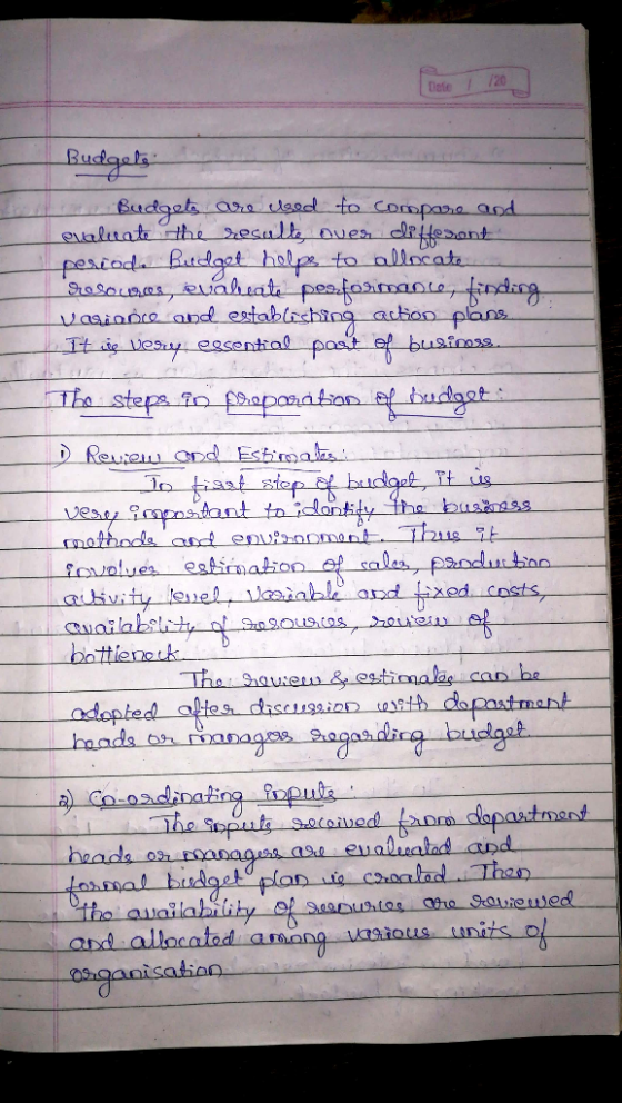 Date /20 Budigata Budgats are aact to compara and eualuate the esull aues dilesant pescod Budget holp to allocate Sosauaes,