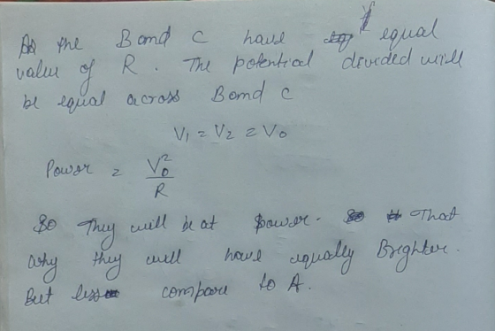 alot equal divided will Do the Bond C haud value of R. The polential be equal across Bond c. V ZV2 z Vo Power a vo & why Beet