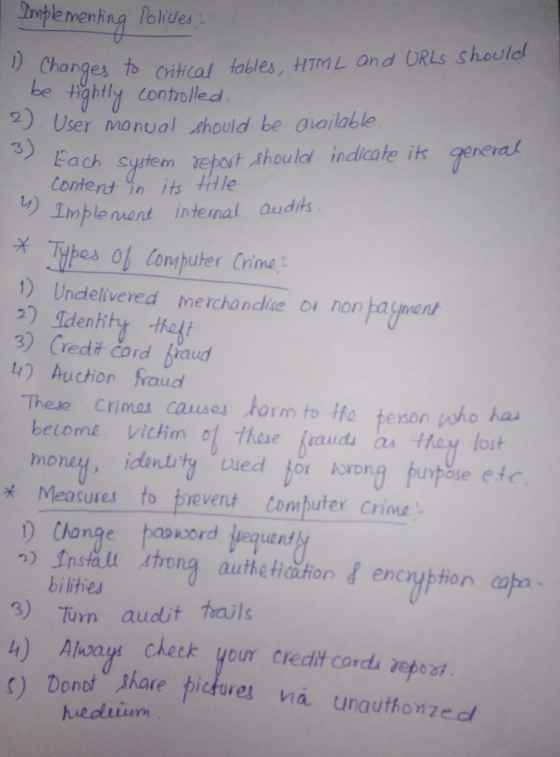pementng Polides Changes to orcal tales, HTML and URLs shodlol be Hgbtly conoled 2) User monual should be available 3) Fach s