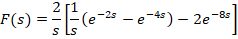 -8s f(3) = [(e-2-e -e-4-) - 2e-8