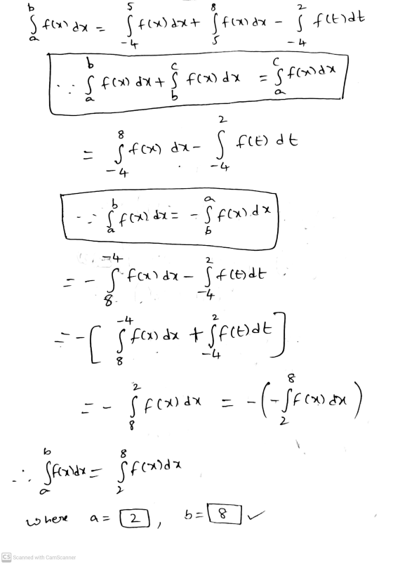 b 5 8 2 & fix ax = { tex) S f(x) dxt s floody s fltlat -4 کل 4 b с s f(x) dx + f(x) dx = S float b a 8 dl j f(x) dx-f f(t) dt