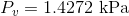 P_{v}=1.4272\textup{ kPa}