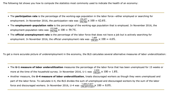 The following list shows you how to compute the statistics most commonly used to indicate the health of an economy: The parti
