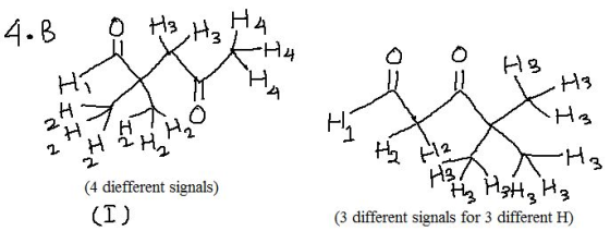 4H H1 13 (4 diefferent signals) (3 different signals for 3 different H)