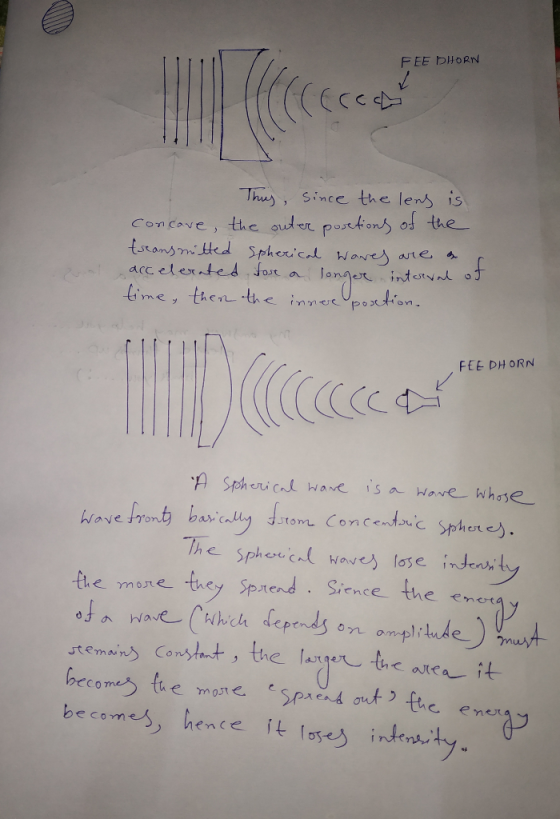 F EE DHORN Thus, since the lens is Con cove me FEE DHORN tend Sience the enot stem ain Cory ne ne becomes, hence t 03