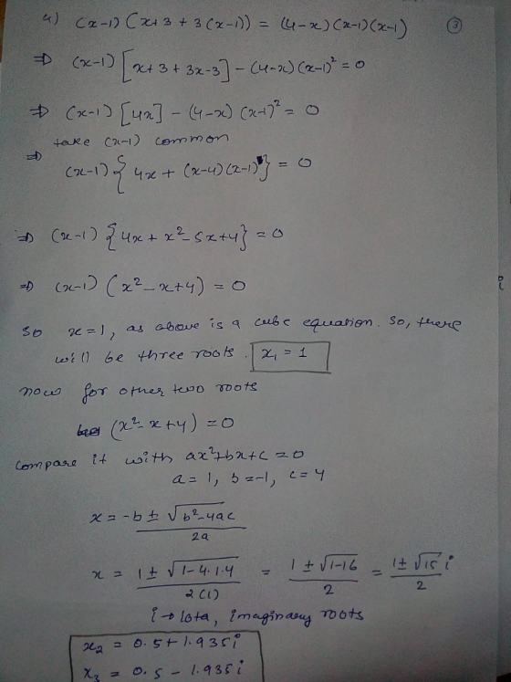 a) Ca-1) Cz42 + 3 Cx-)) = C-x) C2-)(2-1) Xt 3 D(x-1) 3x-3 Cx-1uR 4-2) (217 teRe Cu-) Cemmon C-1) Ce-l)un - Inz521 Cn-i 22-2ty
