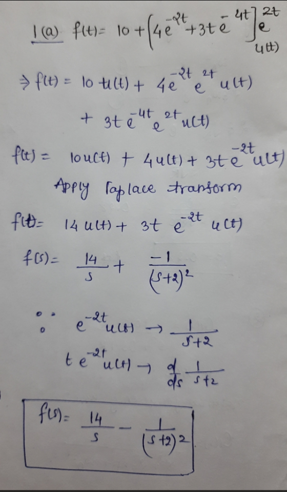 I@) files10 (48*43+ė Leone utt) -2t et ult) = f(t) = 10 ti(t) + 4e é ult) + 3te ut et ult) f(t) = louct) + 4ult) + 3t ult) Ap