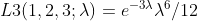 L3(1,2,3 A) e -316 /12