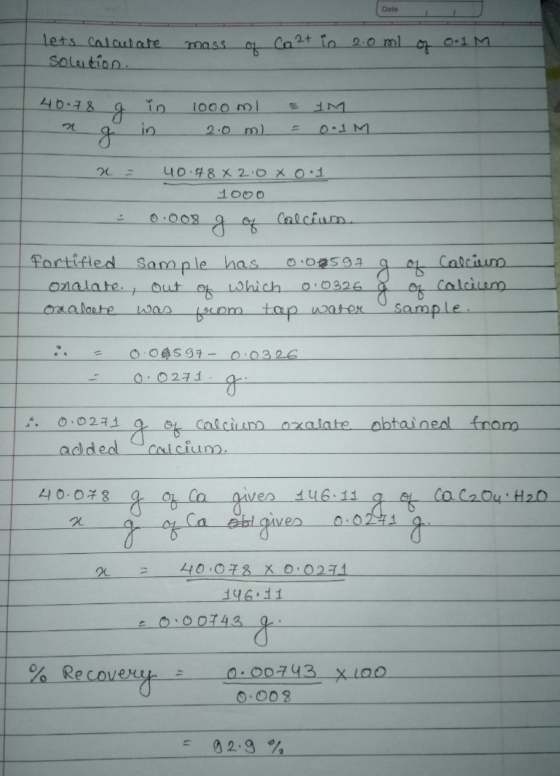 Date lets Calaulare Solution Ca2t io 2.0 ml m o-1M mass 46.48 in 1000 m in .1 M 2.0 m) 40.48 x2 XO.1 008 ofCalcium Fortified