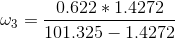 \omega _{3}=\frac{0.622*1.4272}{101.325-1.4272}