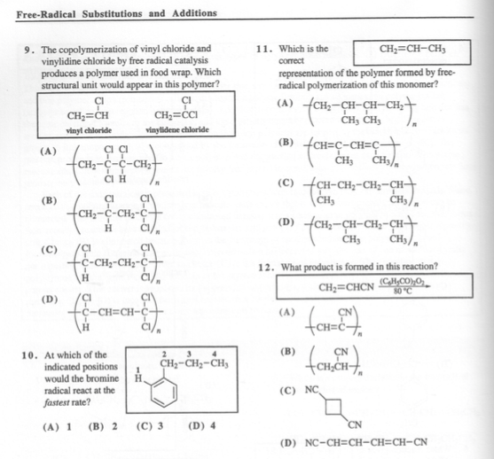 The copolymerization of vinyl chloride and vinylid