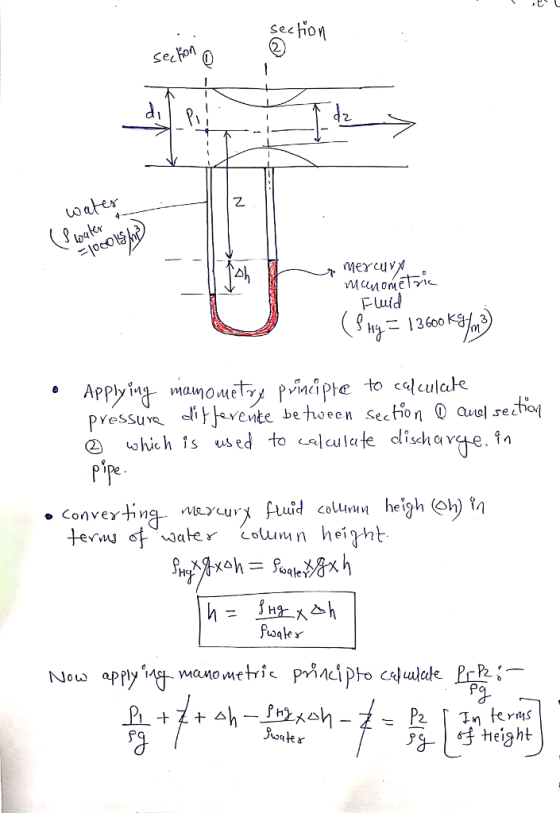 du Fluid pressuve er vente between sec Hon 0 ausl sectoi ④ which is used to calculate disch a vte, în convey,ナ Jwaler e14.mano mthỉc. Ργο Aceptocqudak PP: oter