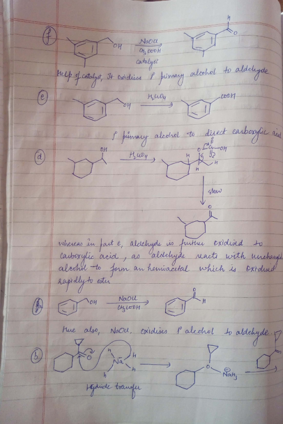 Naoca Cautalydt aulcohol to alde coDM ndbanyfie disect Aud aleohol to slow vohereao in fast e, aldehyde vie futhee exidiid as