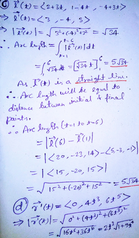 T(t)=22+24, )3- 4, 3> 14 4+3> 2 4 34 Ac - ni reight will he 2gual to As ) ia Arc ngth distance hutwmh cinial fina e paints .