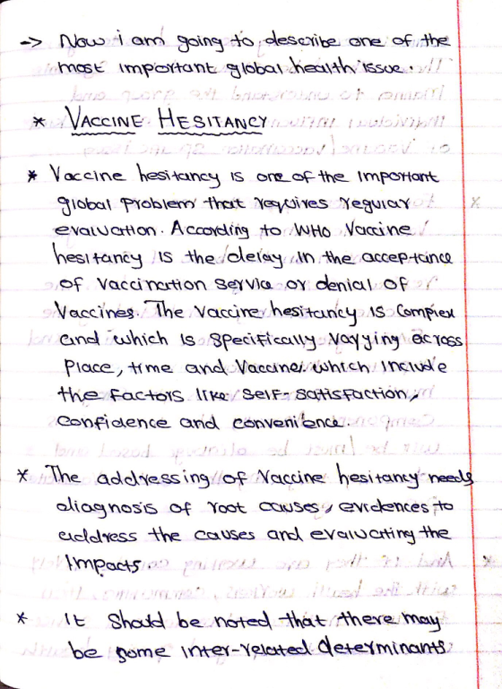 Noam Sins tdesete one oF the mase impotant obal heesoe * Vaccine hesitancy ıs one of the ImPorfort evaaon Accodn toWHo Vacine