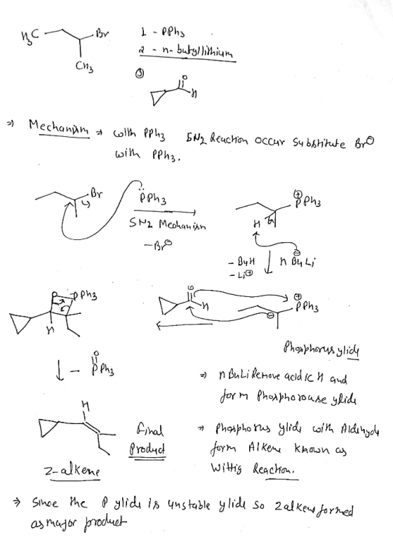 L - PPha 4 - n- bus! high CMB 0 » Mechanism a with Pphz SN2 Reaction occur substitute Bro with PPhz. - Br PPha 8pha SN2 Mecha