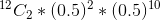 ^{12}C_{2}*(0.5)^2*(0.5)^{10}