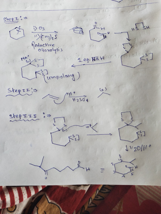 Step I cenys com » 03 Уенз), я Reductive ozonolysis s tebi 1 eg. ATH Na Las sumpolong) Step II A 25 (H2014