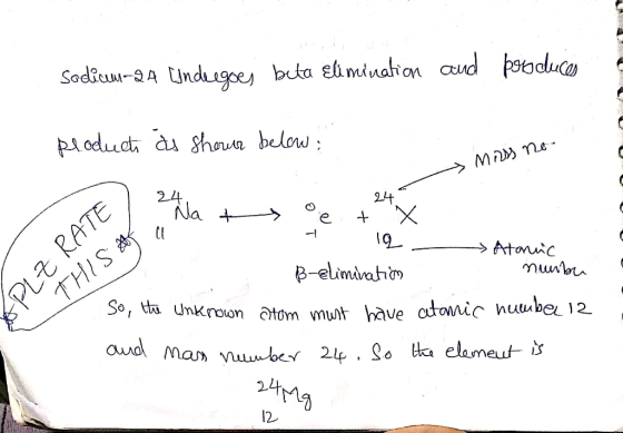 sodicum-2A (Indeegoes beta elimination and produces products as shown below: Miss no - Al 2 Nat 24 et X - 19 PLZ RATE) - Atom