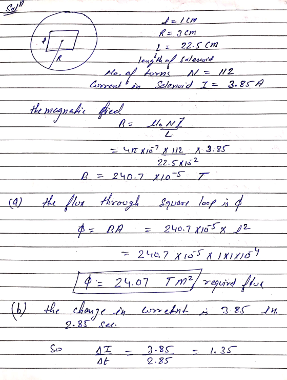 Soll d=1cm R = 3cm La 22.5 cm solenoid torns 12 = 12 Sslenoid I = 3.85A Ne, et Current in the magnetic field B = llo NZ L X 3