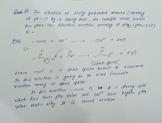 Duat 2 The titration of fully protonated alanine (starting at pH = f) by a strong base, for example Hoch, reveals two prat .