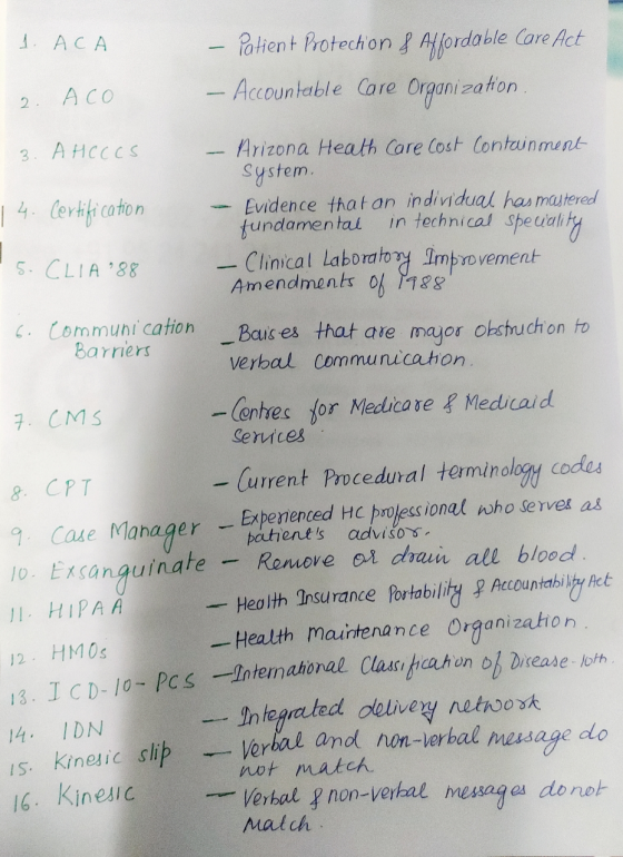 1. ACA - Patient Protection f Affordable Care Act - Accountable Care Organization 2. Aco 3. AHCCCS 1 4. Certification - Arizo