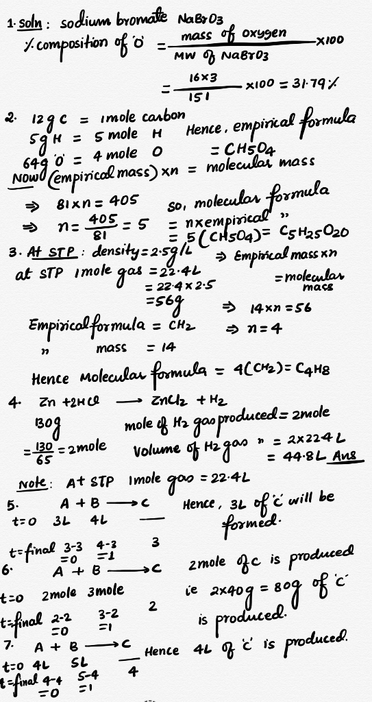 -X100 - 151 81 mass 1. soln : sodium bromate NaB03 %.composition of ö - mass of oxygen MW Naby03 16x3 3 *100 = 31.79% 129 C =