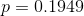p=0.1949