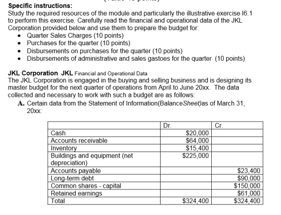 Specific instructions: Study the required resources of the module and particularly the illustrative exercise 16.1 to perform