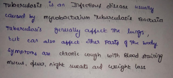 Tuberculosis is an Infectious disease usually caused by mycobacterium tuberculosie Bartea Tuberculosis generally affect the l