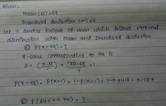 mean e) 68