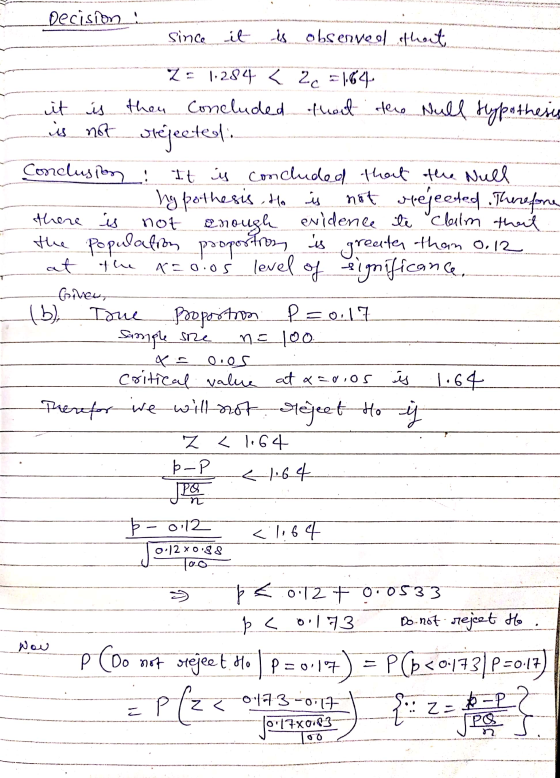 Decision since it is observed that not the Zo 1.284 < 2.c = 1.04 it is then concluded that thero sull Hypothesis is not rejec
