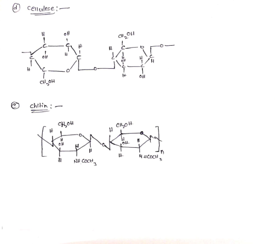 cellulose: - CH2041 3-4- CH, OH Chitini Hot H H CHOH u OH OH NHCOCH H AH COCH,