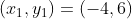 X1,Y1) = (-4, 6)