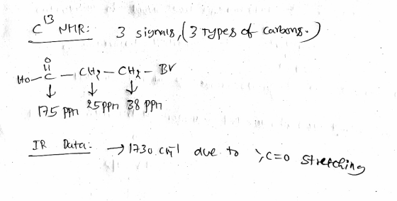 C NHR: 3 signals, (3 types of carbongo) 1 . моей — см – сөз – EY PS Pm 25 fpn 38 PPh IR Duita - 1730. cul are to `C=0 stretch