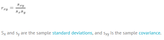 SIY Try Sy and sy are the sample standard deviations, and sxy is the sample covariance.