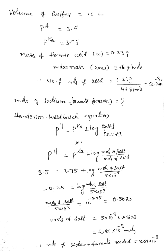 Velume Bufer 1.o L 3.5 pka 3,75 Mars Pormde aid (u) = 0239 mdarmars Camw) 47imde 0239 Sx10u md so dium mate dicna) Hande sm H