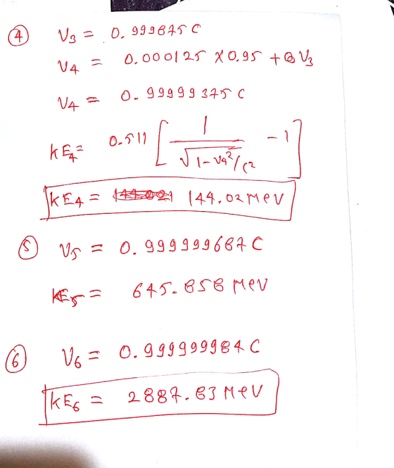 D. 999845 Vs 0. 00012 x O,95 V4 O. 999 99 34 C V4 0-11 44 0 kE4 44.03 Mev 0. 99 9 999 664 C V 645.856 Mev KES O.999999984 C V