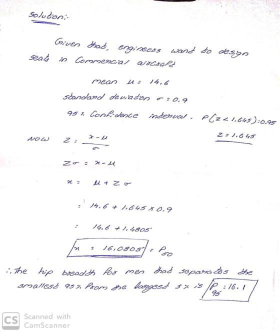 Soludon Given thad engineed ess wand to deszn geab Cormencia/ vIcaqP in ノ4,6 mean 5tandand devadon Plz1.6u):095 Confdence tod