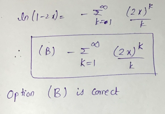 els (1-2) = (B) - 5 (2x) (20) k - Option (B) is correct
