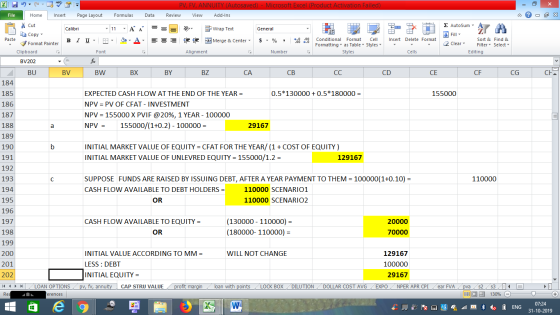 PV, FV, ANNUITY (Autosaved) Microsoft Excel (Product Activation Failed) Page Layout Formulas File Home Insert Data Review Vie